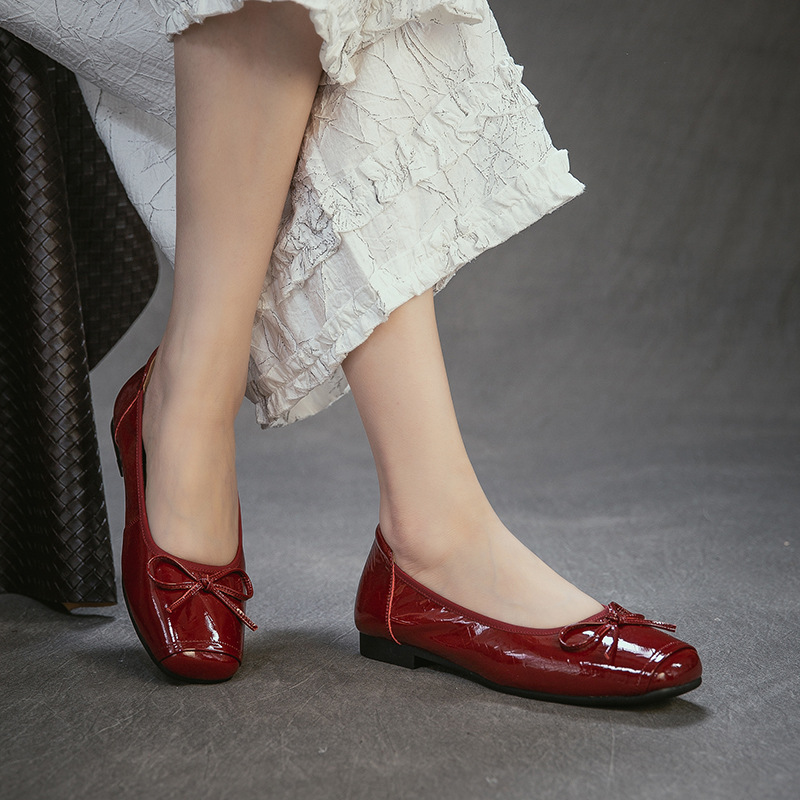Women Shoes Japanese Brand - Zapatos de tacón bajo de cuero