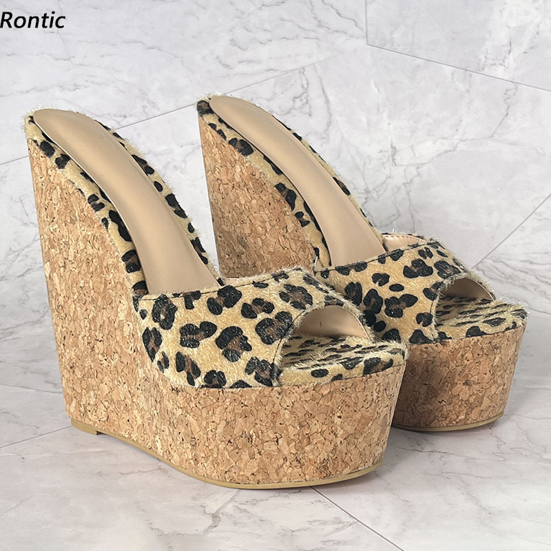 Cork Wedge Sandal - Rontic, sandalias de plataforma hechas a