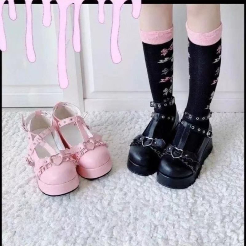 Women Shoes Japanese Brand - Cuñas de plataforma con hebilla en