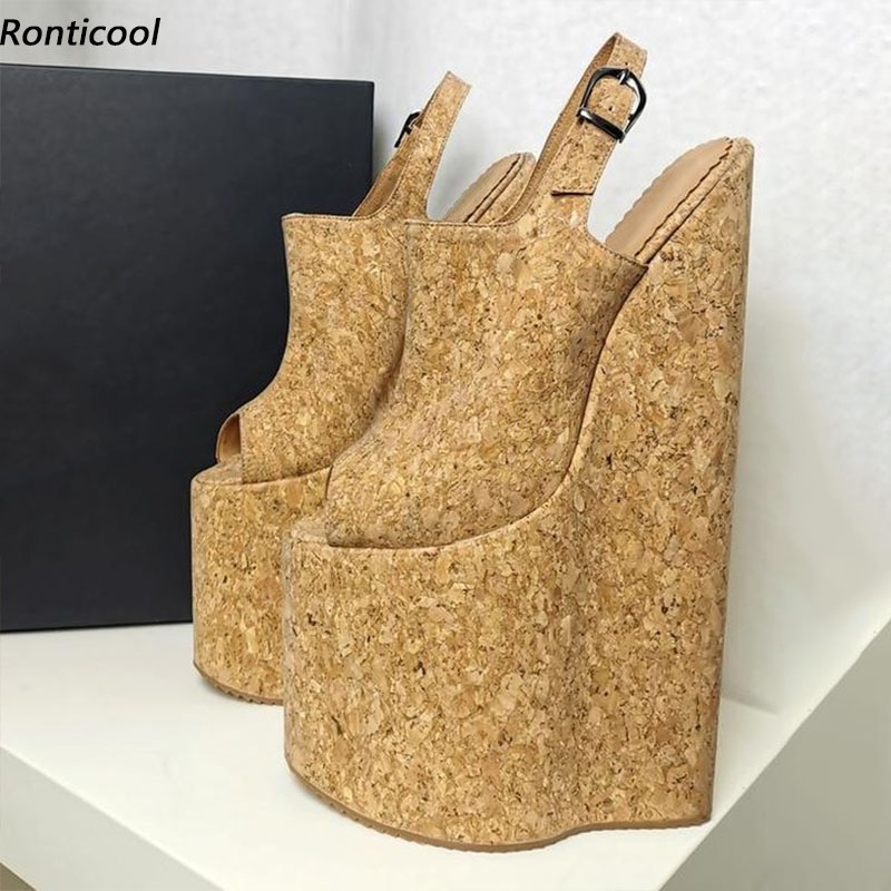 Cork Wedge Sandal - Ronticool, nuevas sandalias de plataforma para