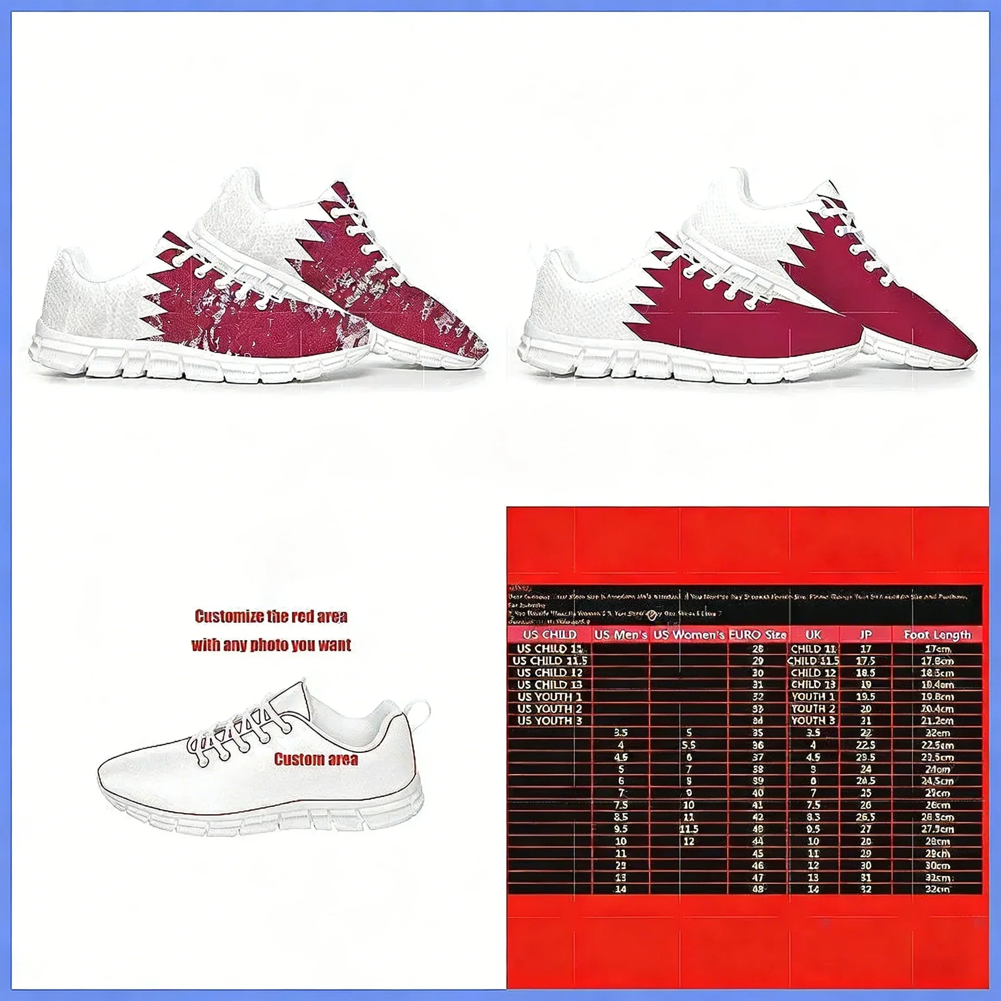 Women Shoes Qatar - Zapatillas Deportivas con la Bandera de