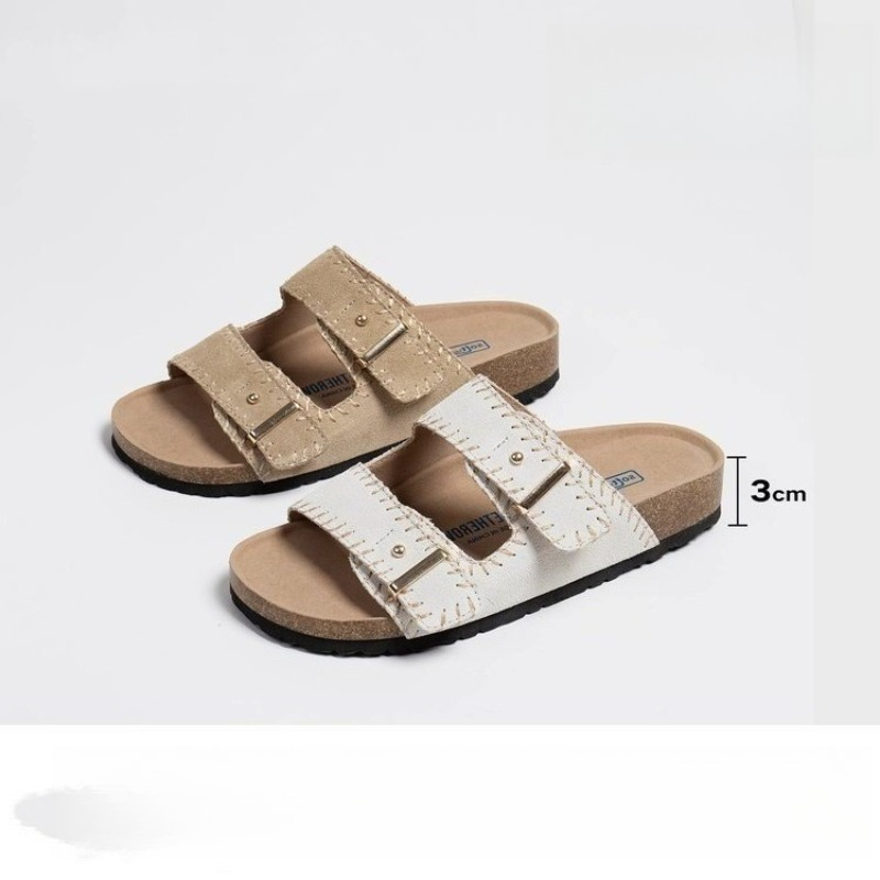 Sandalias Planas de Corcho con - Cork Wedge Sandal reseña y precio