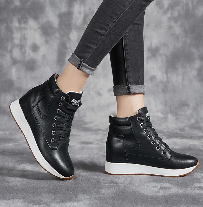 Botines tobilleros de piel aut - Platform Sneakers Chunky reseña y precio