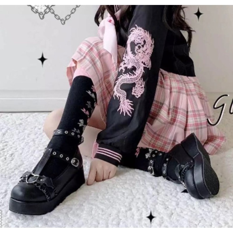 Cuñas de plataforma con hebill - Women Shoes Japanese Brand reseña y precio
