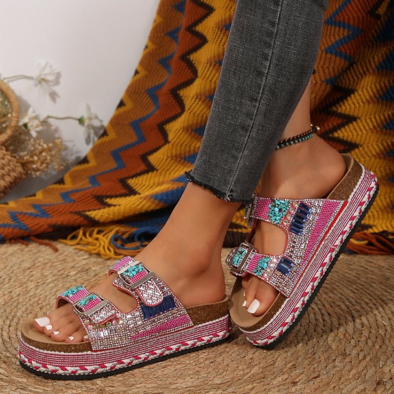 Sandalias de Plataforma con Cu - Cork Wedge Sandal reseña y precio