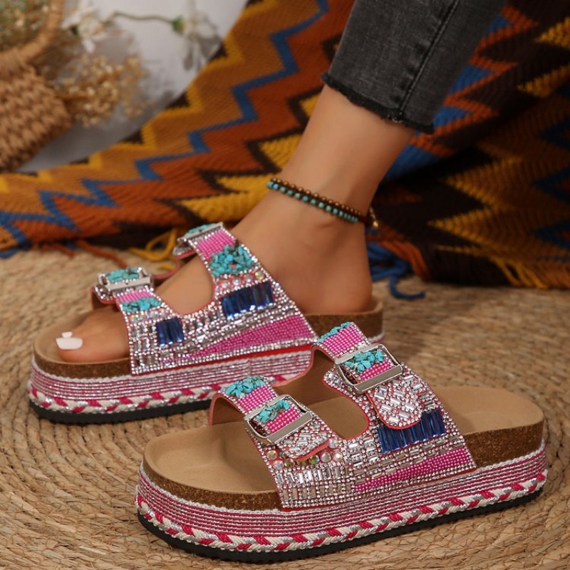 Sandalias de Plataforma con Cu - Cork Wedge Sandal reseña y precio