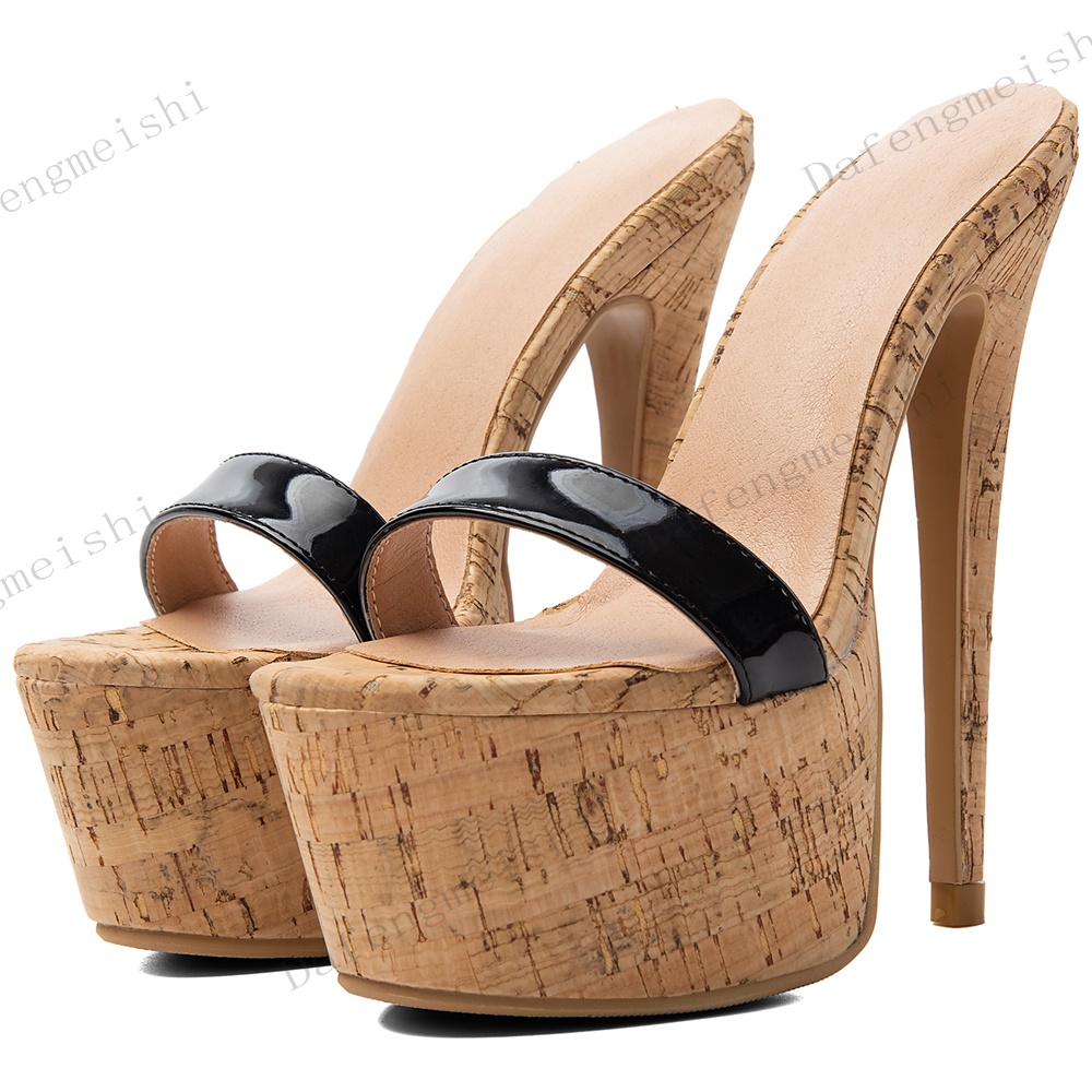 Sandalias de Plataforma con Pu - Cork Wedge Sandal reseña y precio
