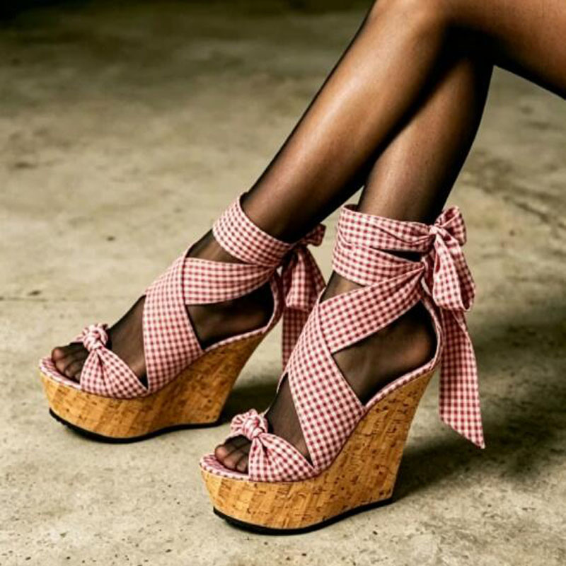 Sandalias de Plataforma Alta d - Cork Wedge Sandal reseña y precio