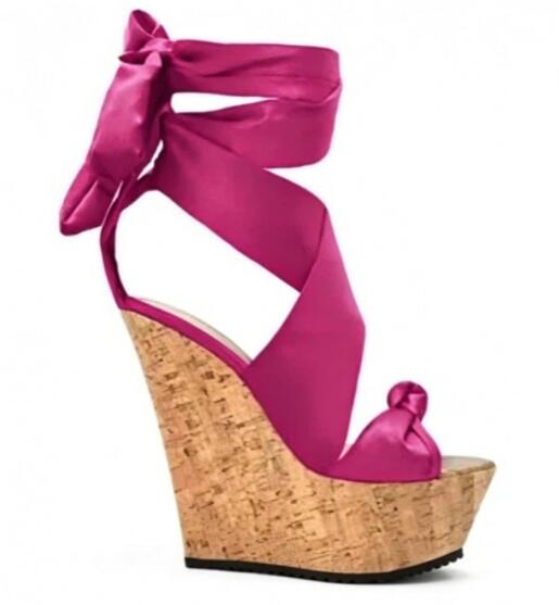 Sandalias de Plataforma Alta d - Cork Wedge Sandal reseña y precio