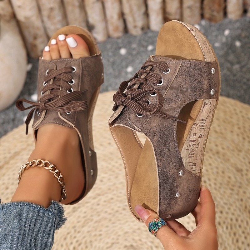 Sandalias de Mujer con Platafo - Cork Wedge Sandal reseña y precio