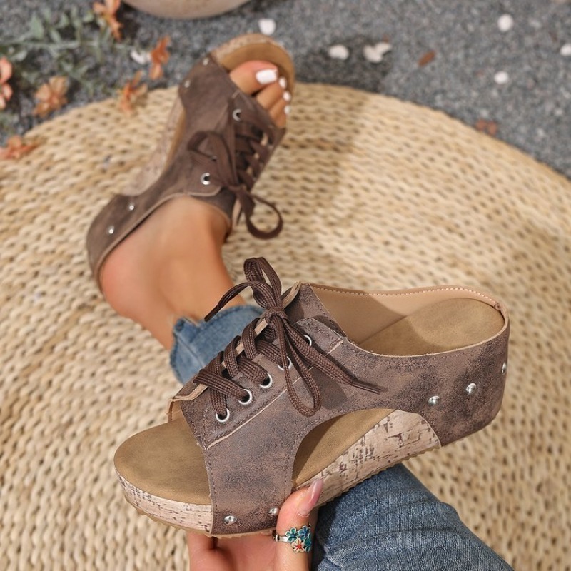 Sandalias de Mujer con Platafo - Cork Wedge Sandal reseña y precio