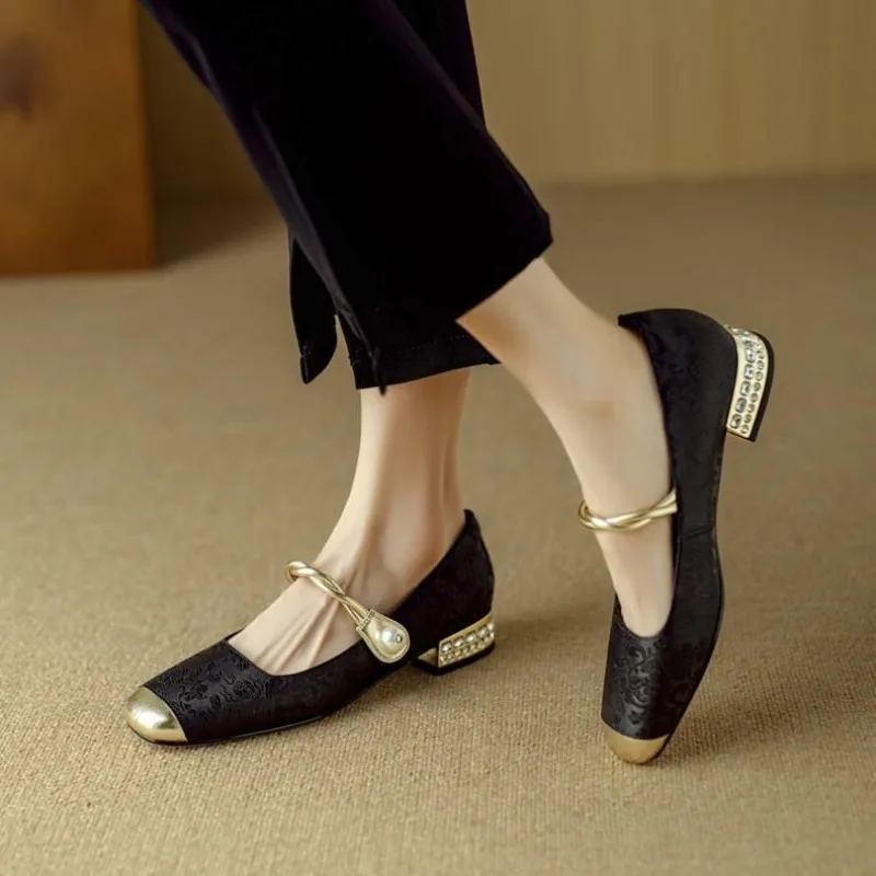 Zapatos de tacón de bloque par - Women Shoes Japanese Brand reseña y precio